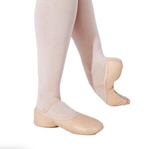 Brand NEW : Capezio Lily Leather Full Sole Ballet Shoe Style 212W Pink Size 5M